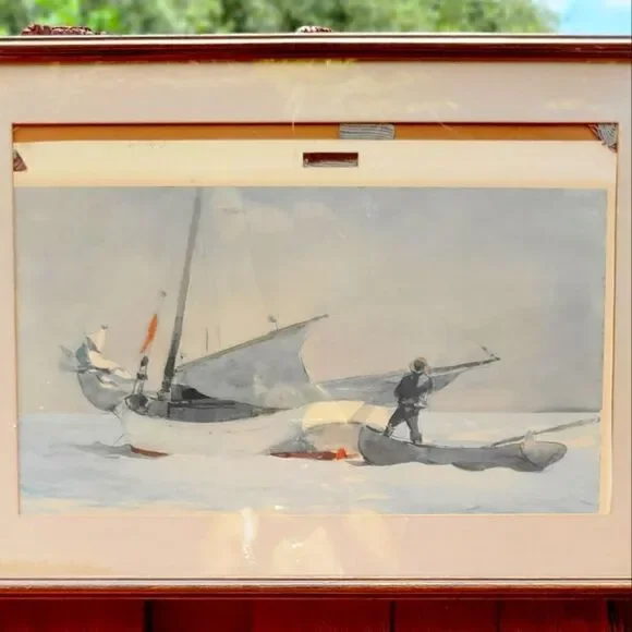 Winslow Homer Stowing the Sail